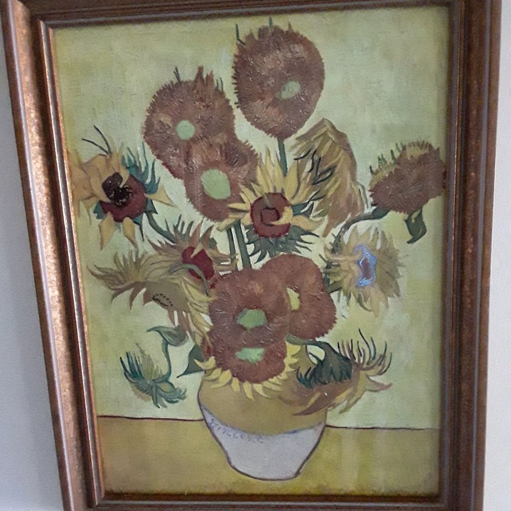 Still Life Print with Flowers in Earth Colors
